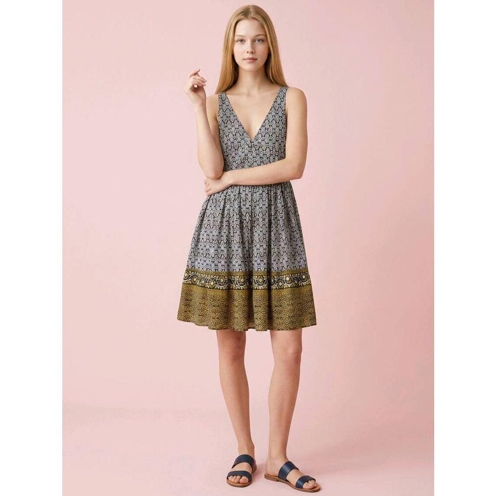 🔹️NWT Sincerely Jules Blue Boho Print Rayon Sleeveless Dress Small
